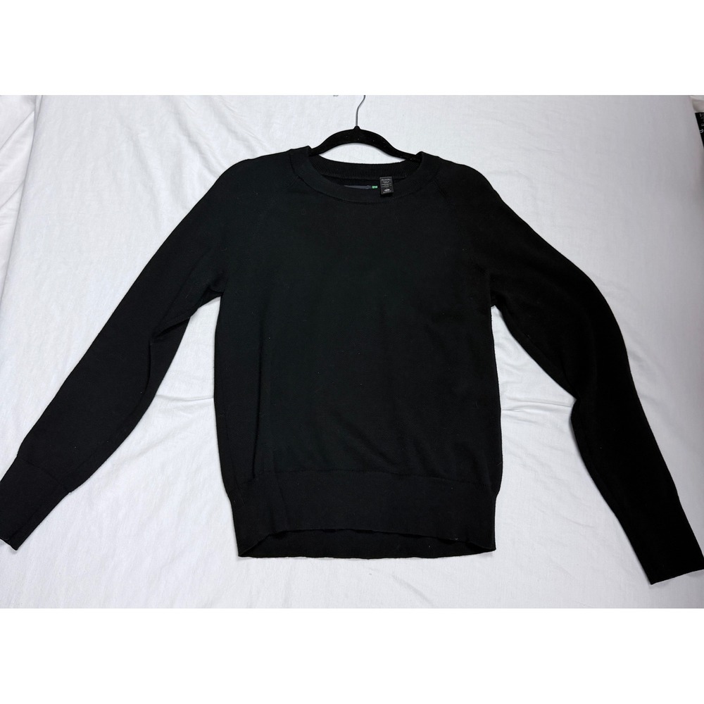 Dockers Mens Classic Black Crewneck Raglan Sleeve Knit Pullover Sweater Size M